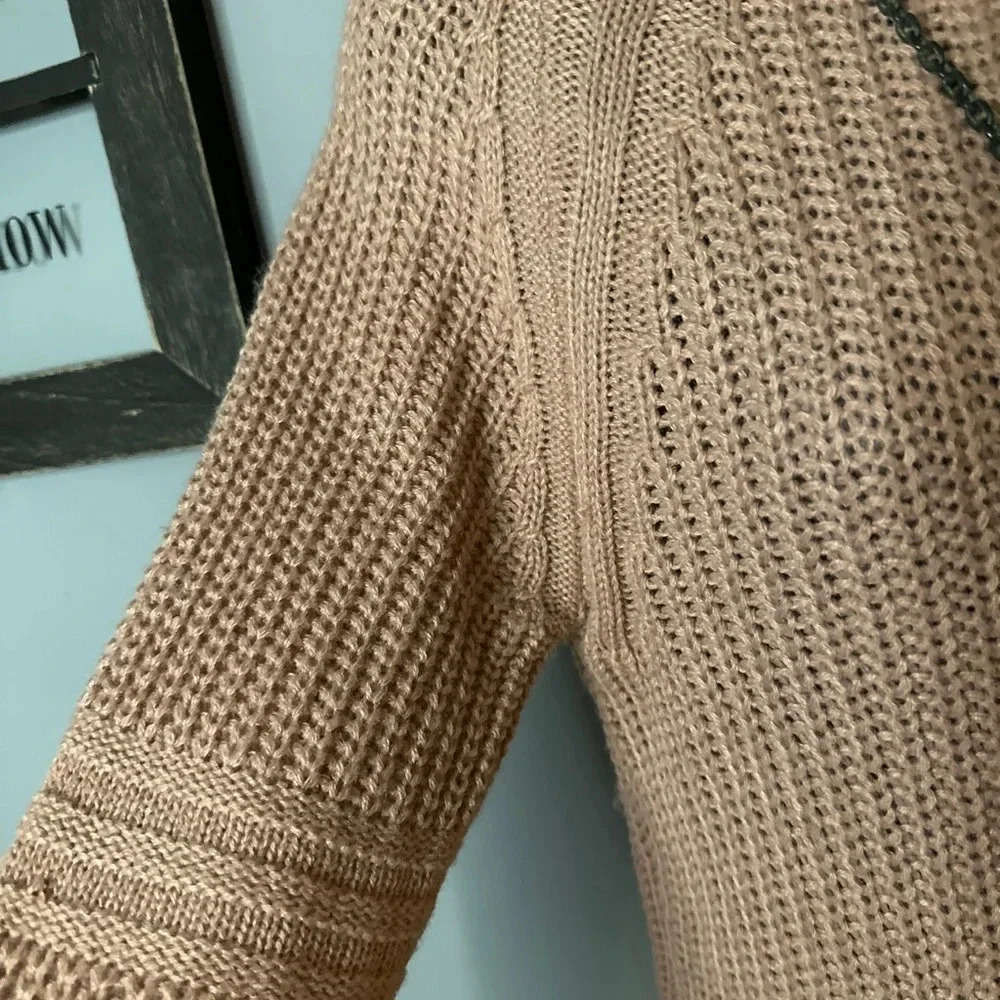 Cozy Pink Knit Midi Dress - Picture 3 of 8